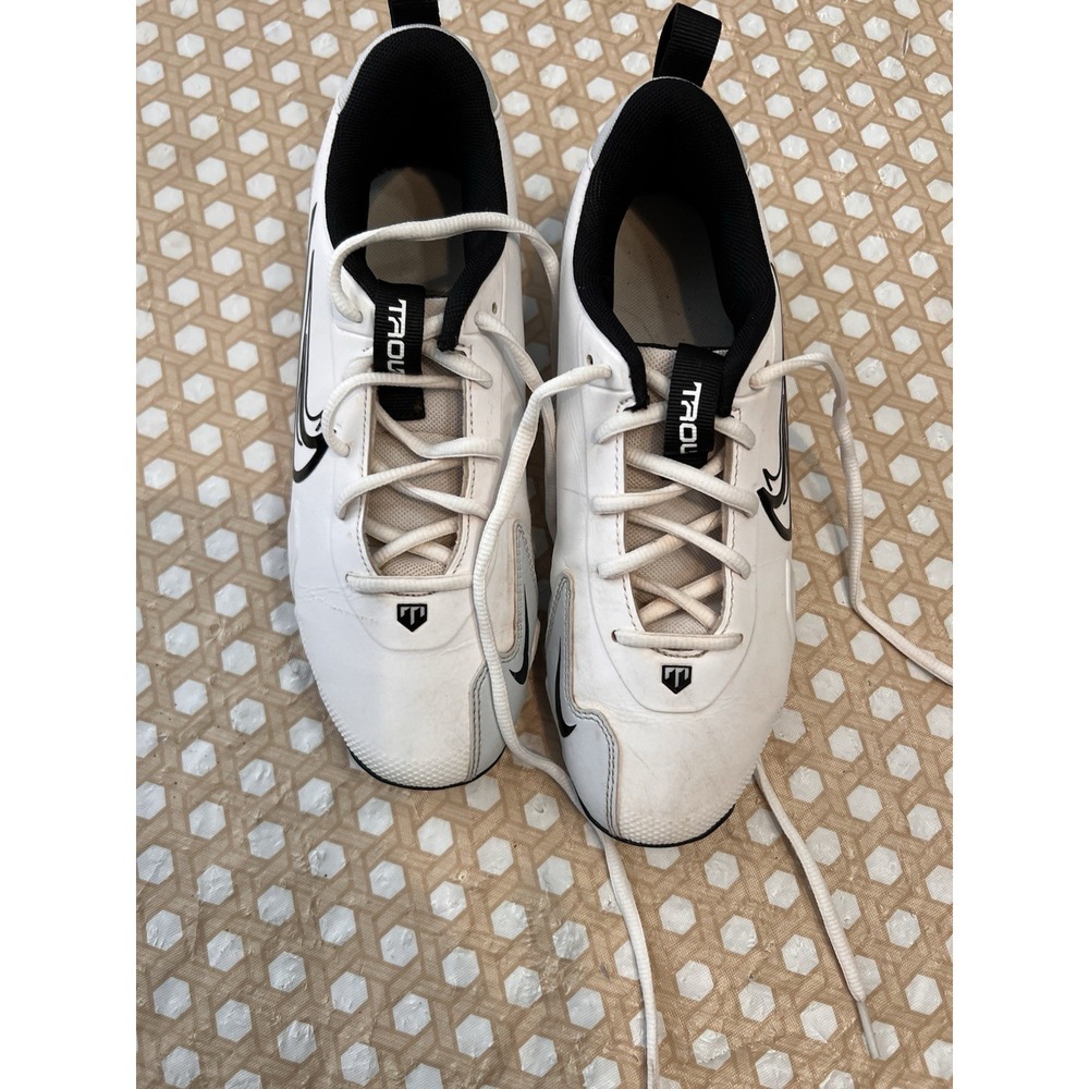 Nike Trout Baseball Cleats‎ White Black Size 5.5Y FB9731-100